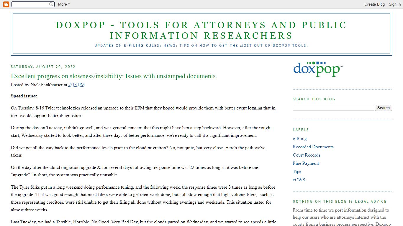 Doxpop - Tools for Attorneys and Public Information Researchers